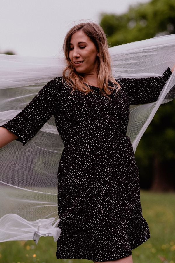 Preview: Shirtkleid mit Pünktchen